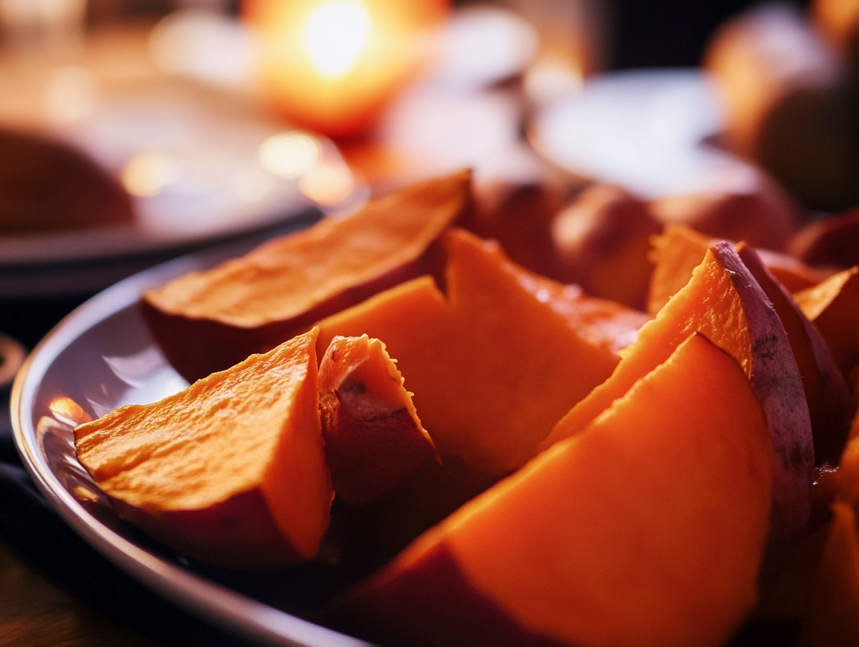 prato com batata doce musculação