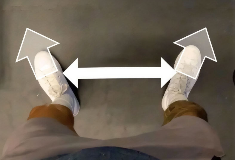 distancia e posicionamento dos pés durante o agachamento