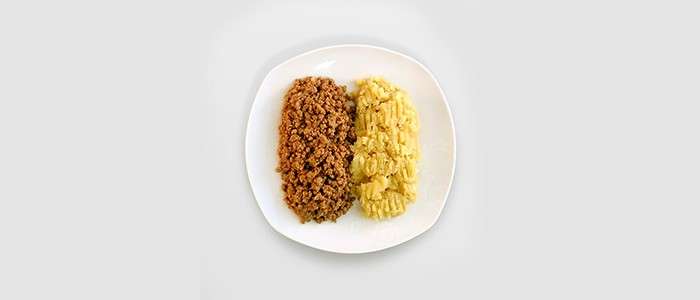 batata doce com carne moída