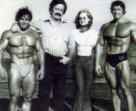joe weider treinando arnold e franco