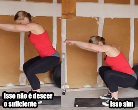 até onde descer no agachamento com peso do corpo