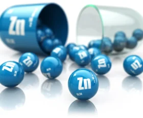 Cápsulas de zinco em forma de suplemento