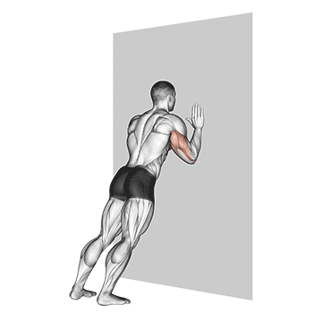 execução do exercício flexão na parede com mãos próximas
