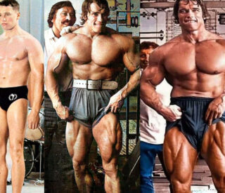 Evolução e treino de pernas de Arnold