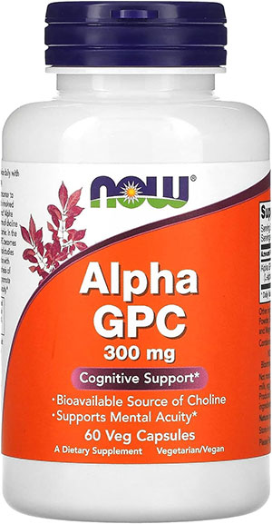 embalagem de alpha gpc now foods 300mg
