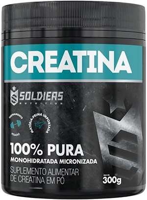 embalagem creatina monohidratada soldiers de 300g