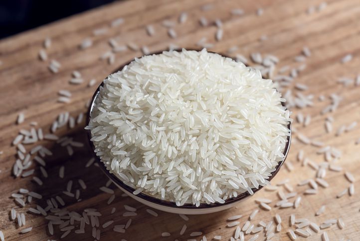 arroz branco cru
