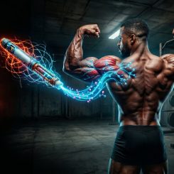 imagem mostrando os efeitos da insulina nos m&uacute;sculos em um praticante de muscula&ccedil;&atilde;o